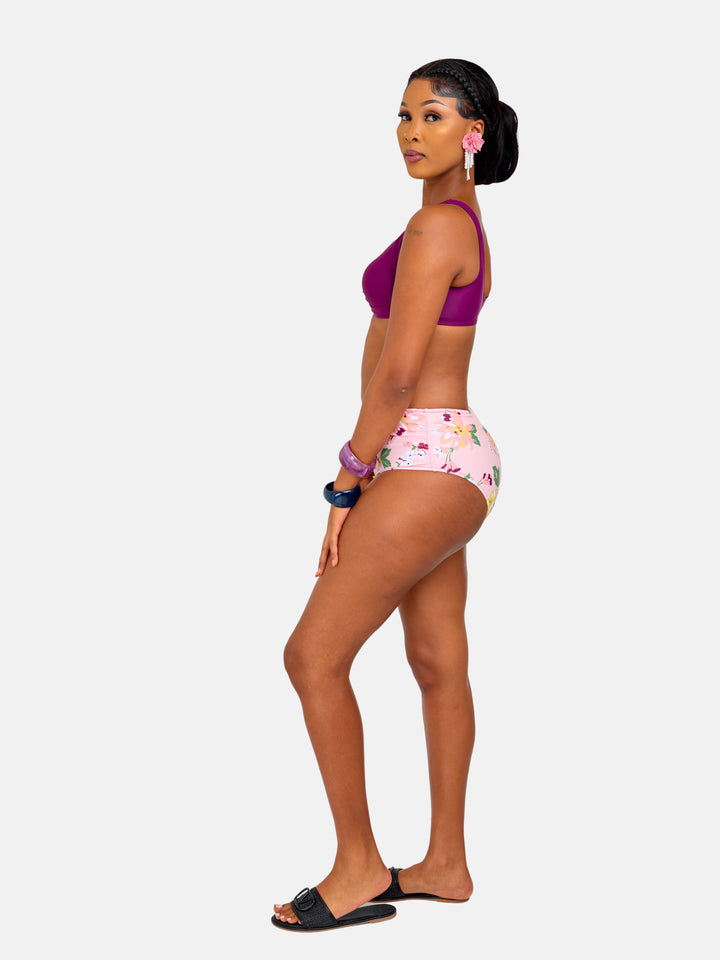 High waisted printed bikini