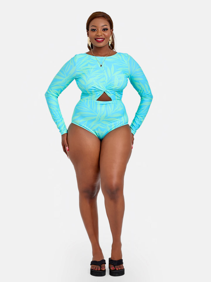 Long Sleeve One Piece Swimsuit – Sculpting, Full Coverage Swimwear
