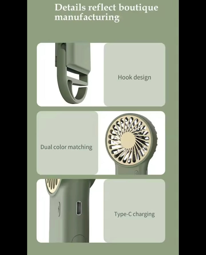 Portable Handheld Fan – Lightweight Rechargeable Cooling Fan