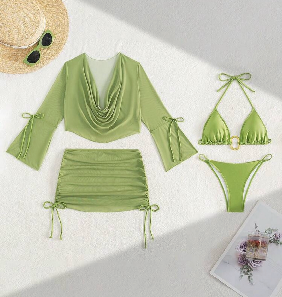 Green 4pc bikini