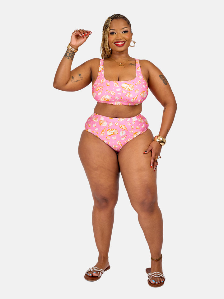 Shell printed bikini