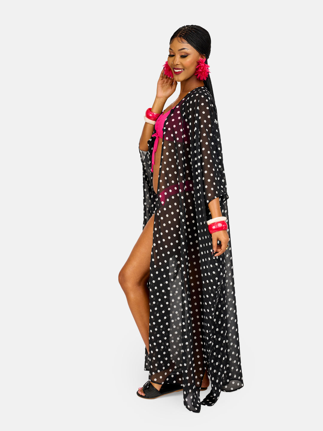 Polka dot kimono