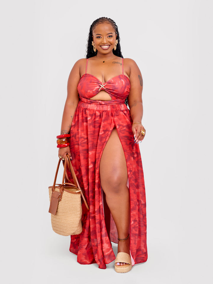 Illusion one piece crimson