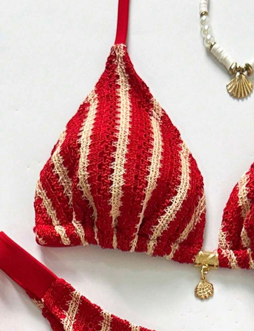 Women’s contrast stripe bikini set