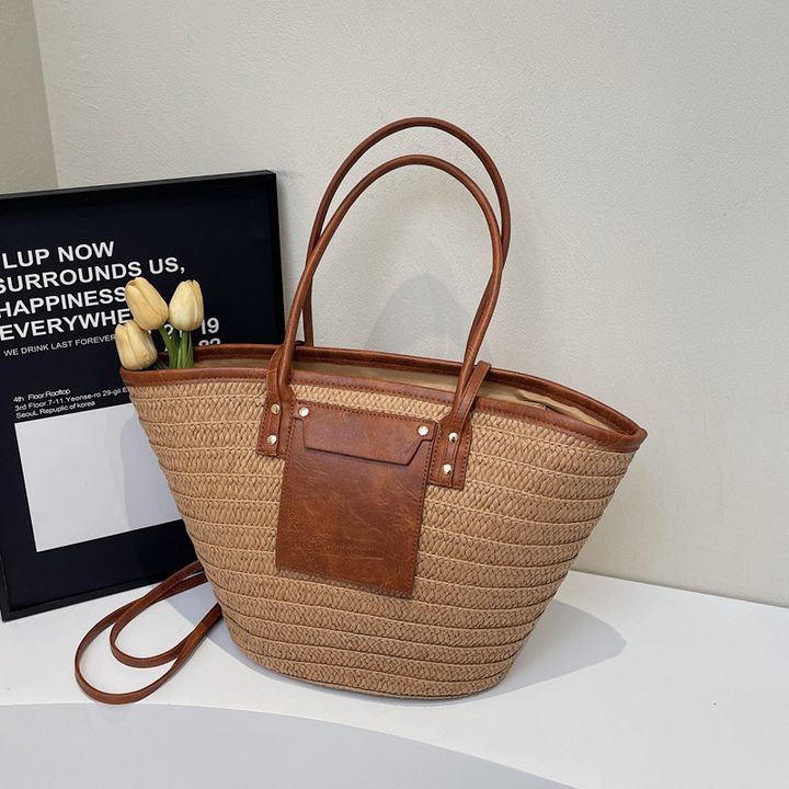 Large zipped tote bag