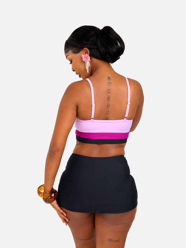 Bikini skirt with supportive top