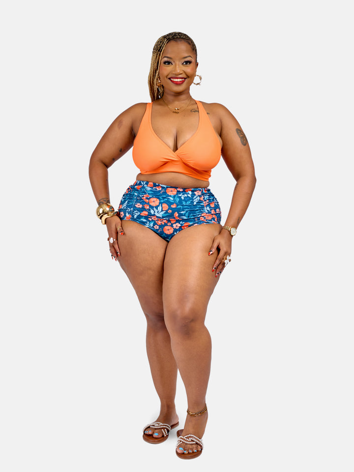 Supportive high waisted bikini set