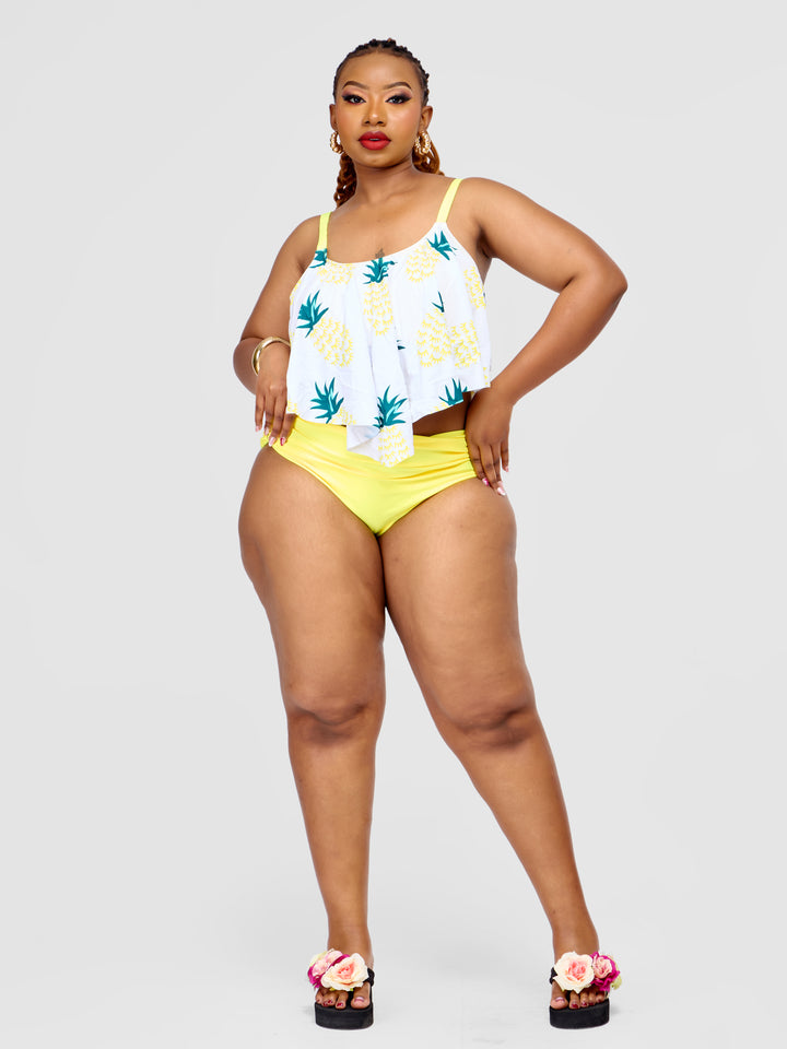 Tankini with High-Waist Bottoms