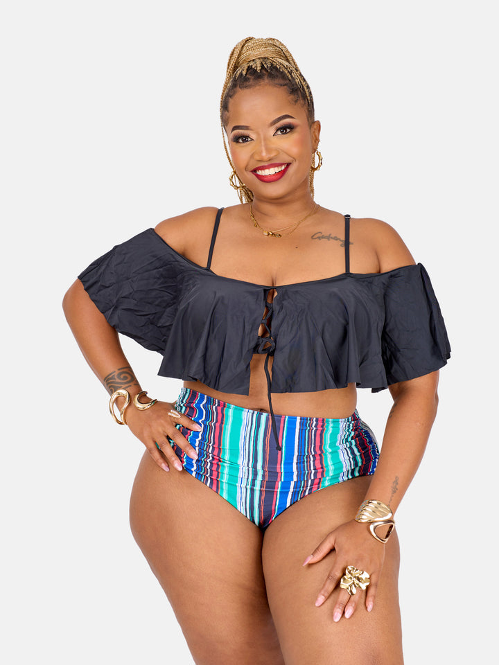 Ruffle high waist bikini