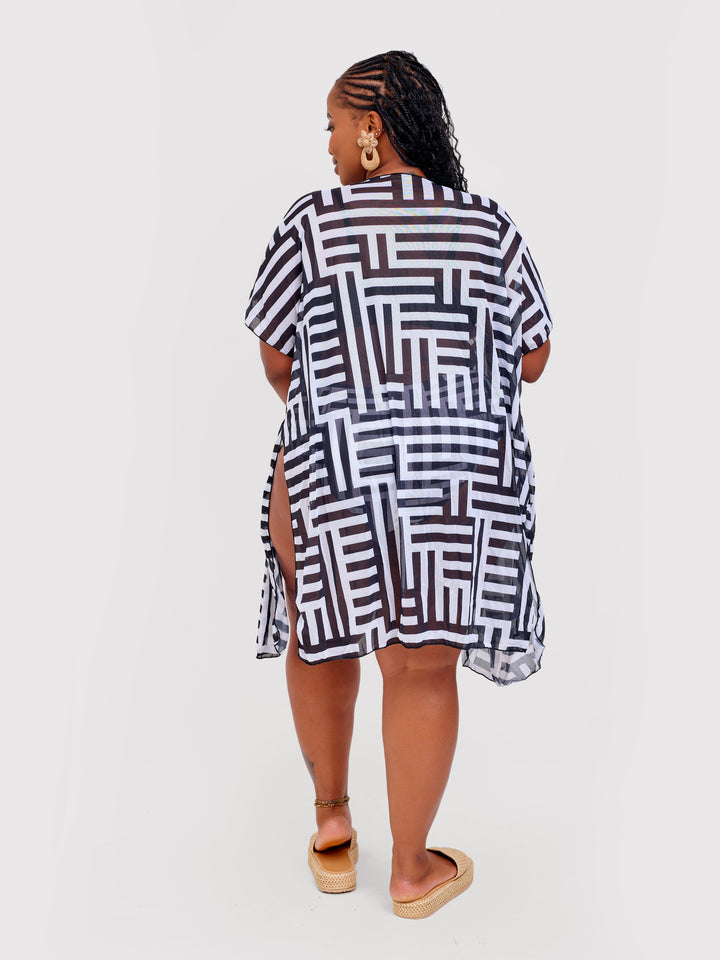 3pc geo high waist bikini