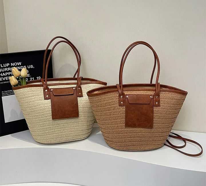 Large zipped tote bag