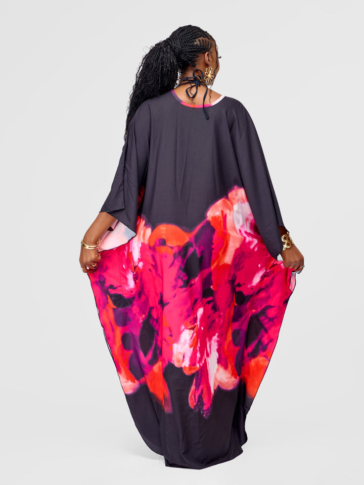 Floral print kaftan