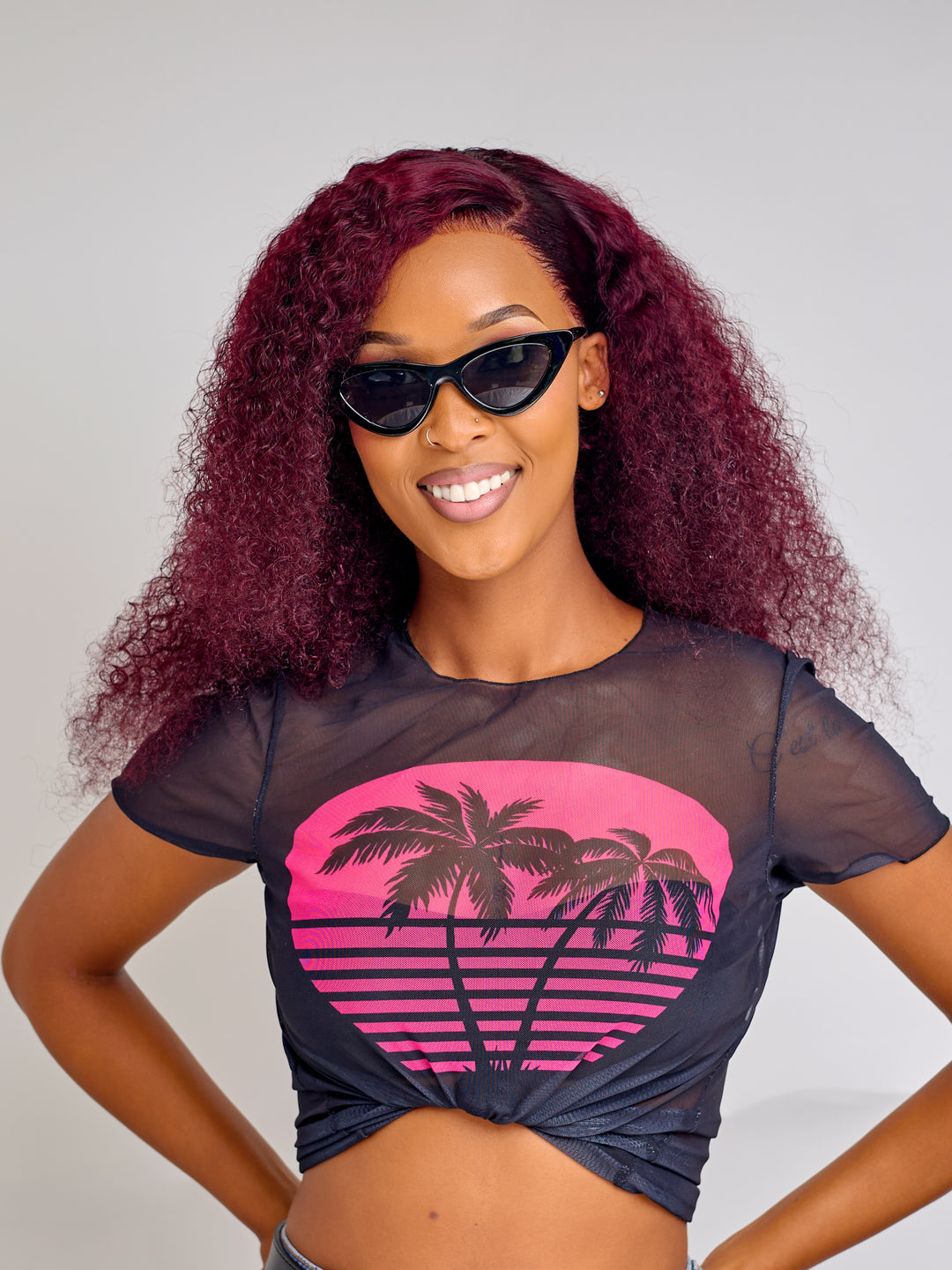 Cate eye frame sunglasses