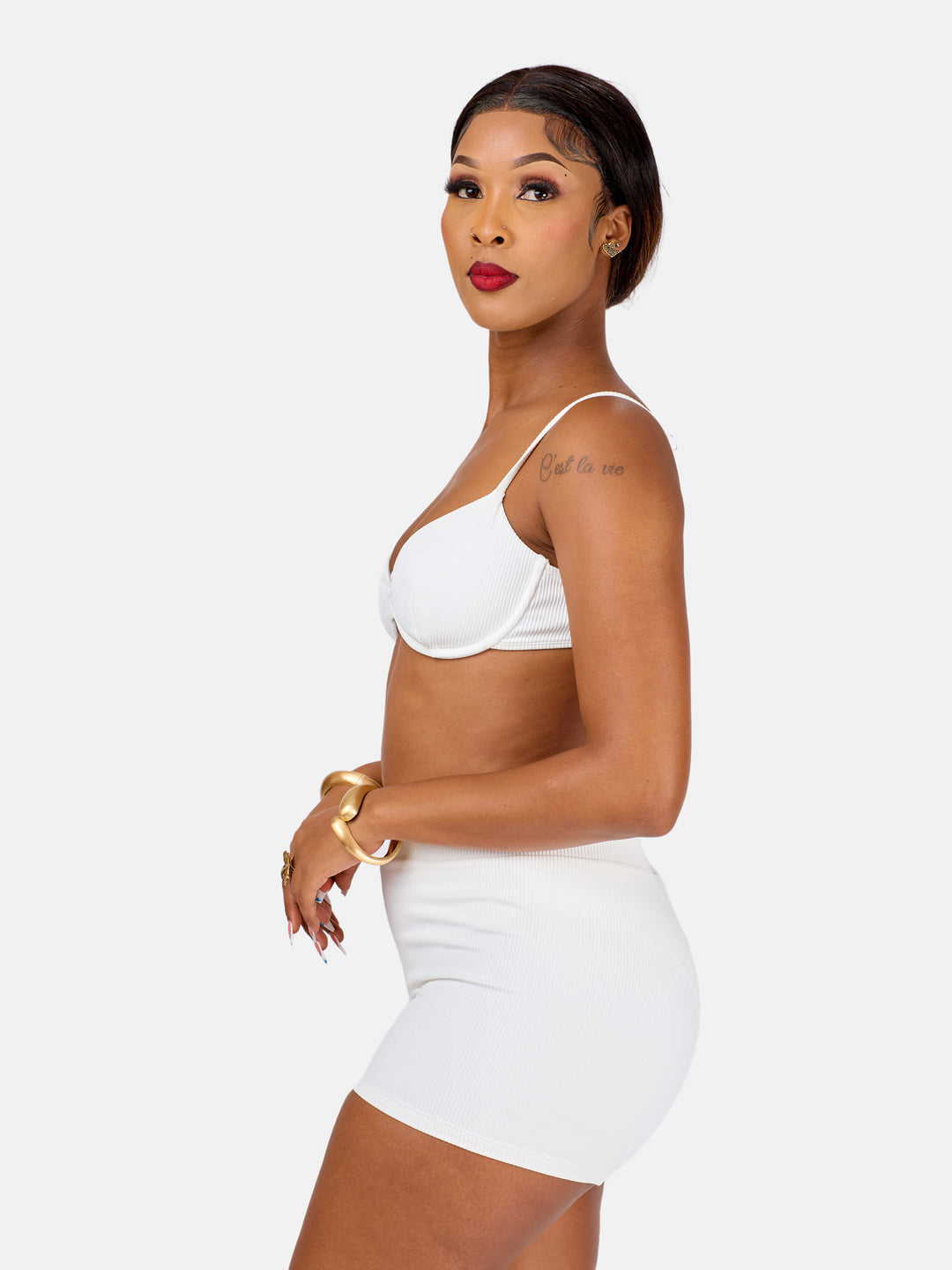 Underwire bikini with shorts