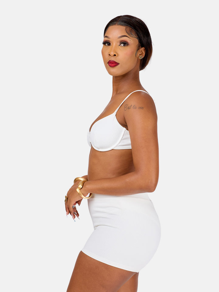 Underwire bikini with shorts
