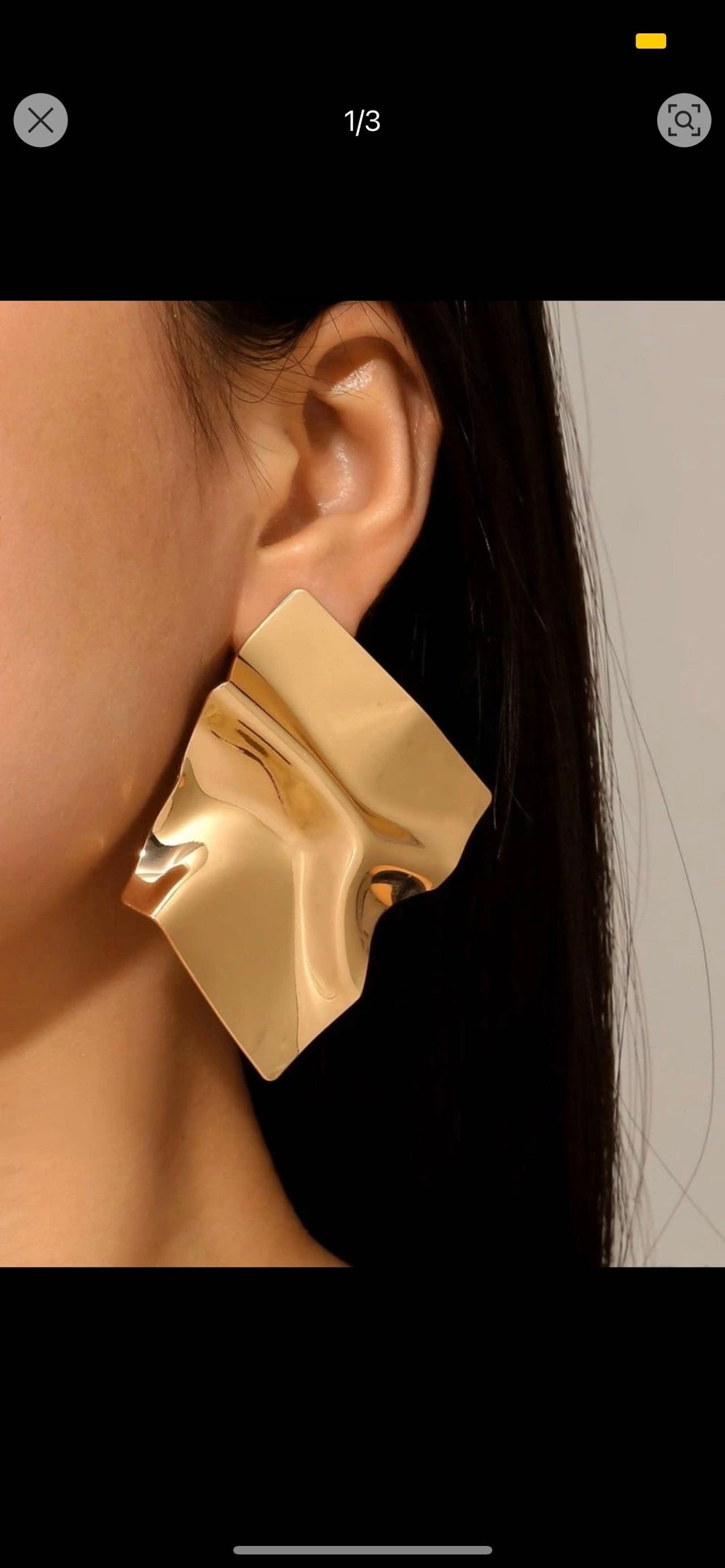 Gold abstract earrings