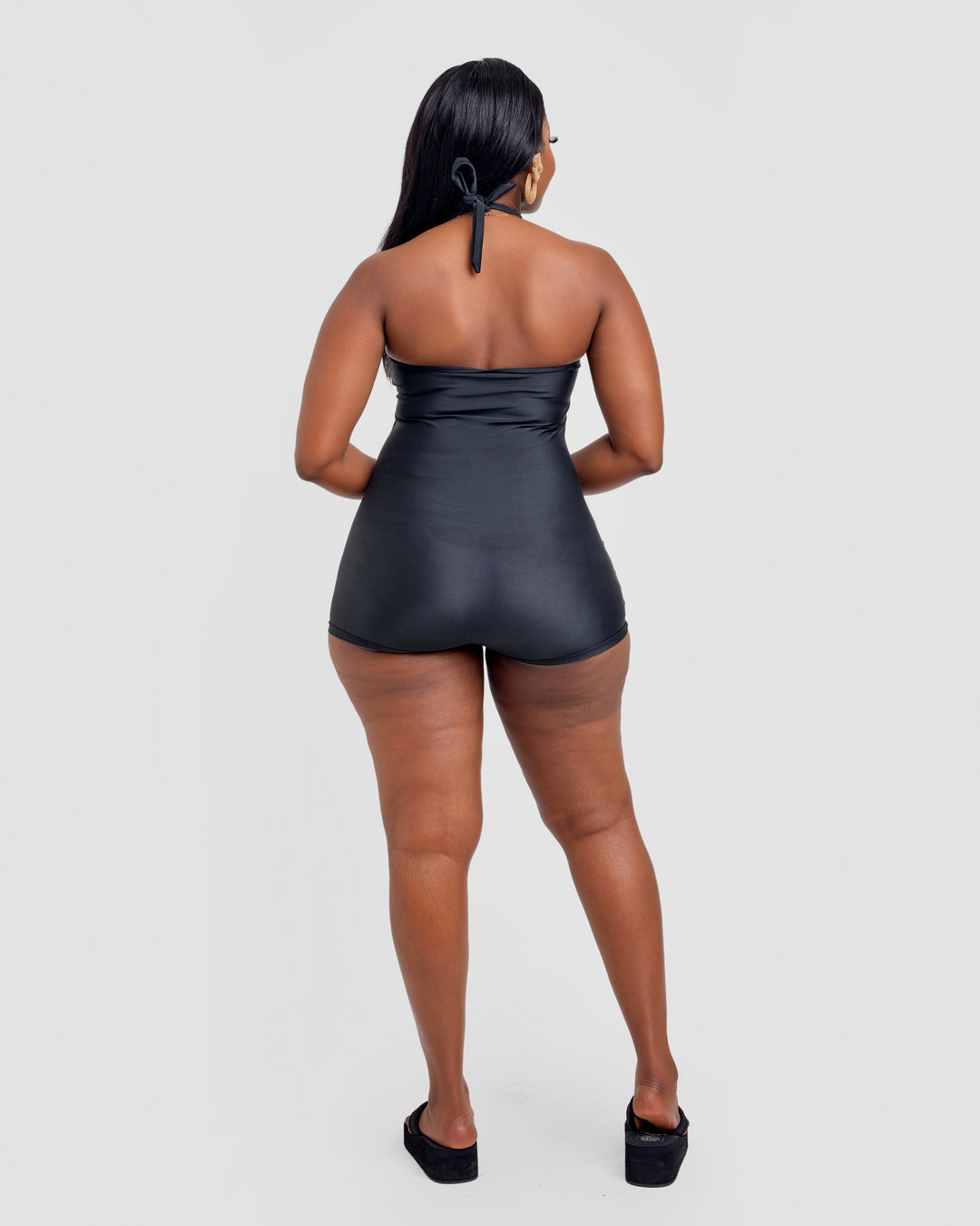 Black halter 1pc short