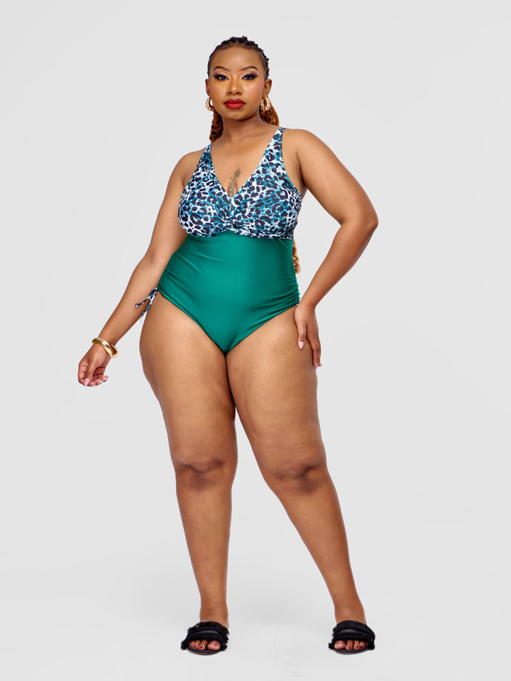 Animal print one piece