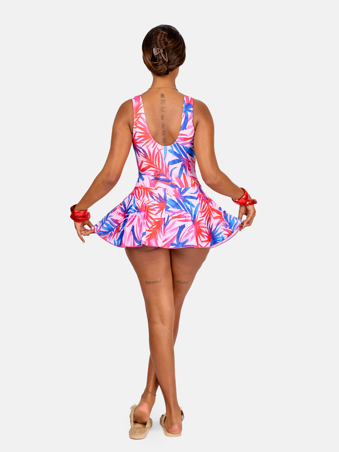 Floral swim dress