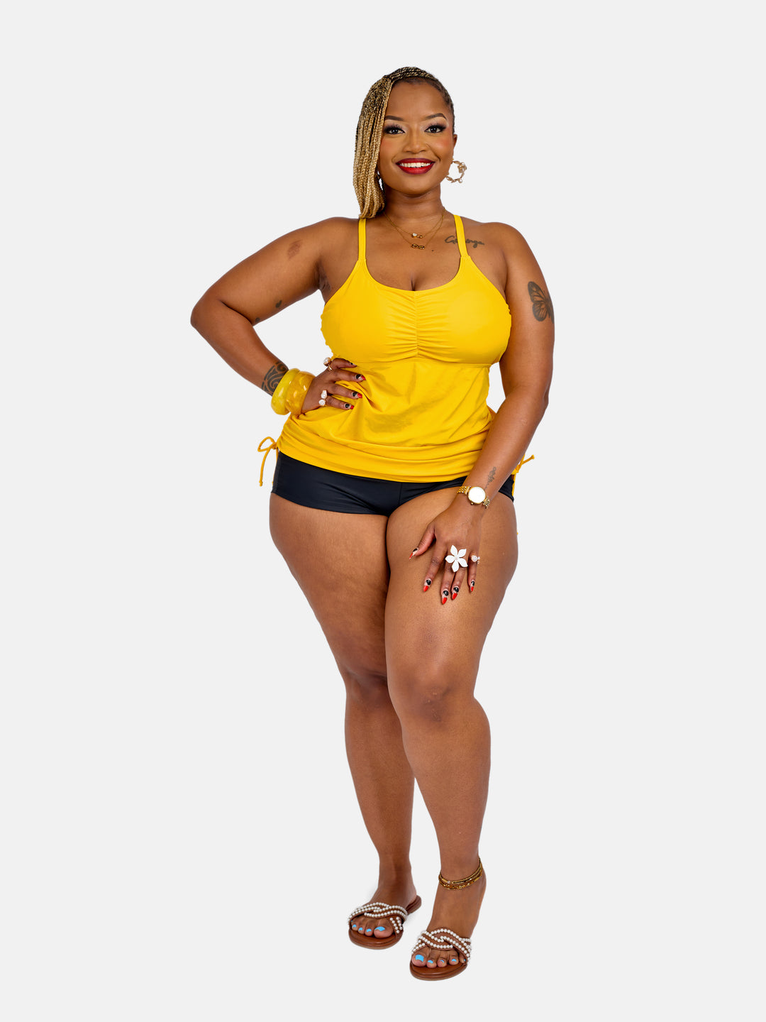 Tankini top with shorts