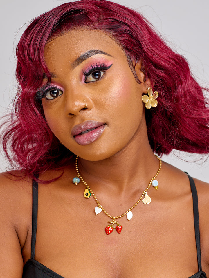 Berry statement ladies necklace