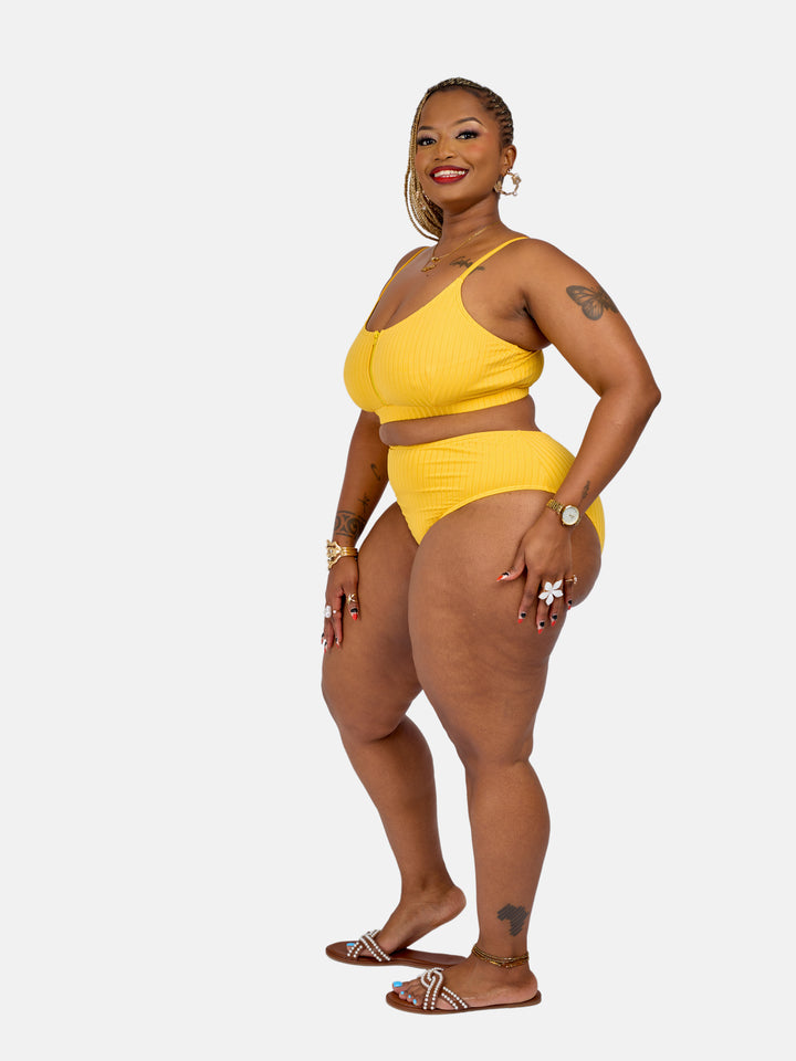 High waisted sculpting bikini