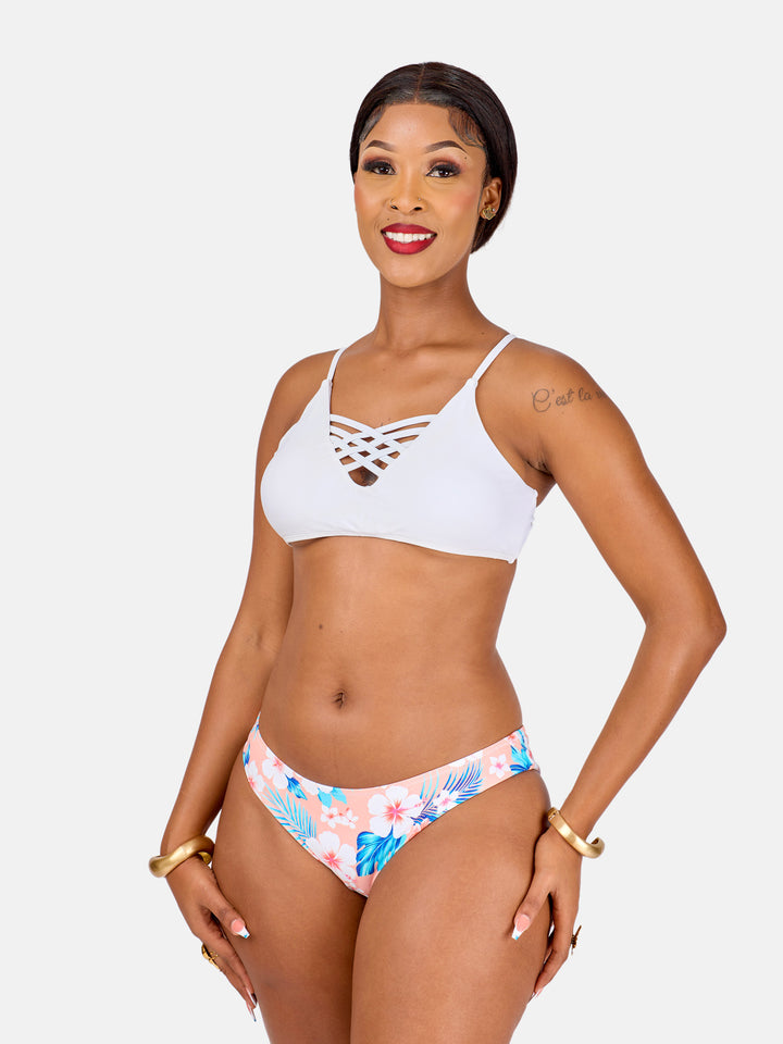 Criss cross scallop bikini
