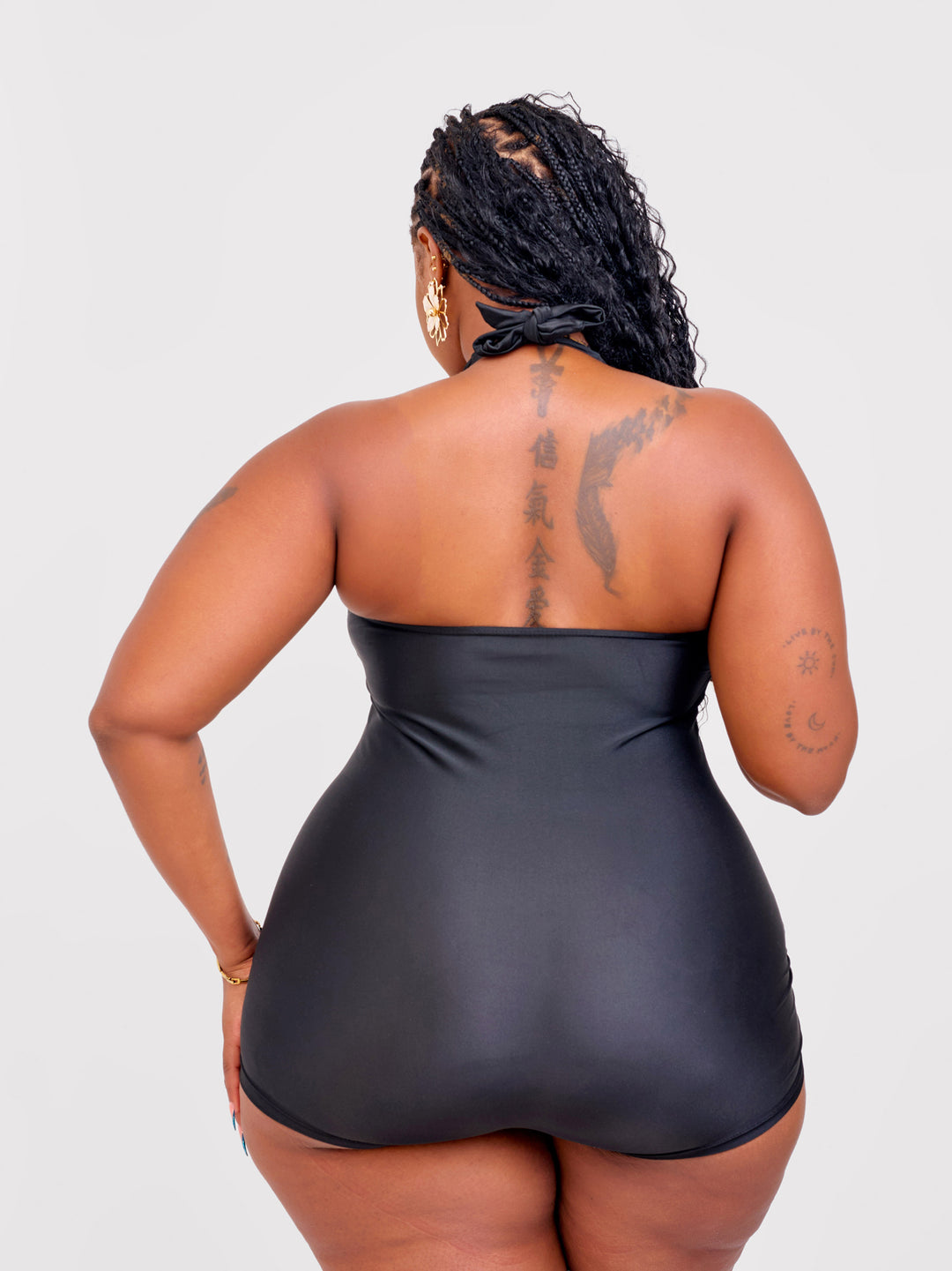 Black halter 1pc short