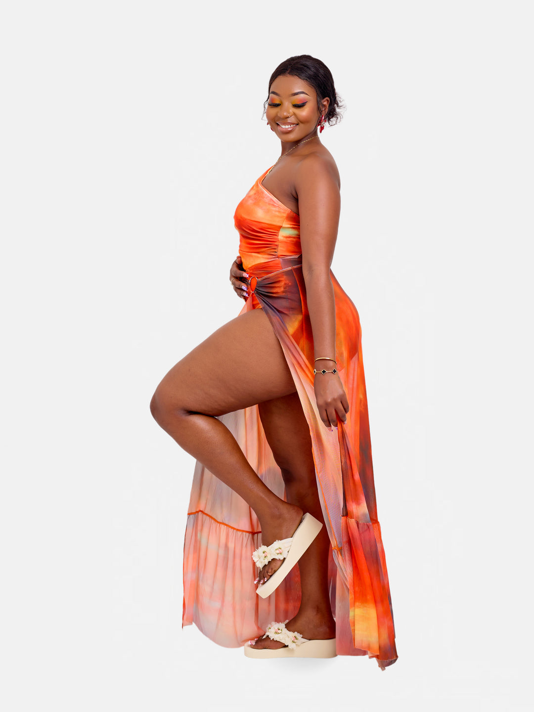 Curve sculpting cut out illusion one piece