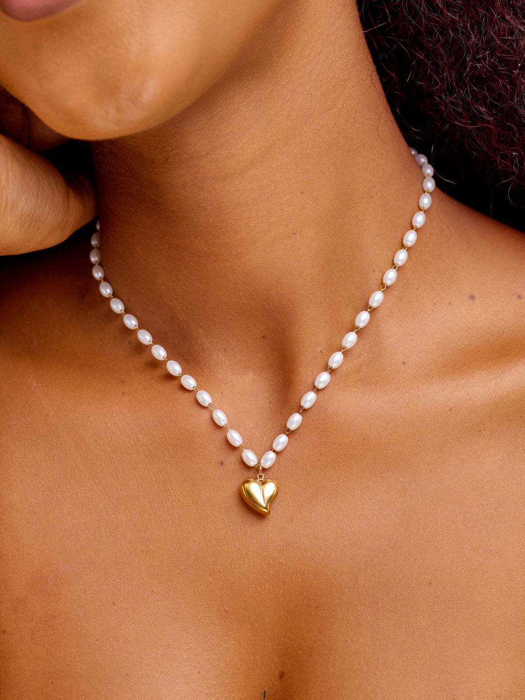 Pearl love heart women’s necklace