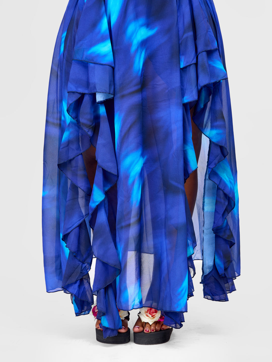 Illusion One-Piece Swimsuit with Flowing Cover Up