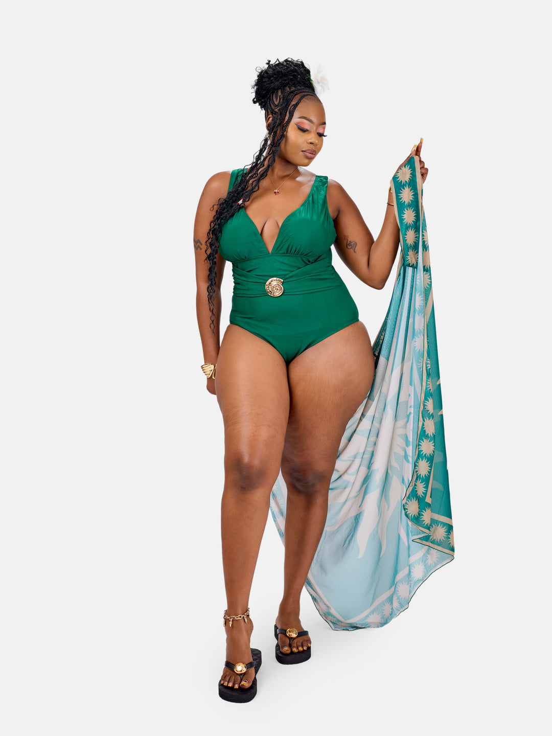 Classy one piece with sarong