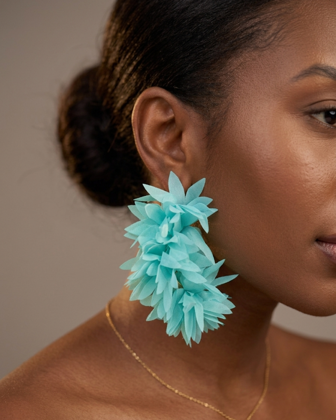 Fluffy flower hoops