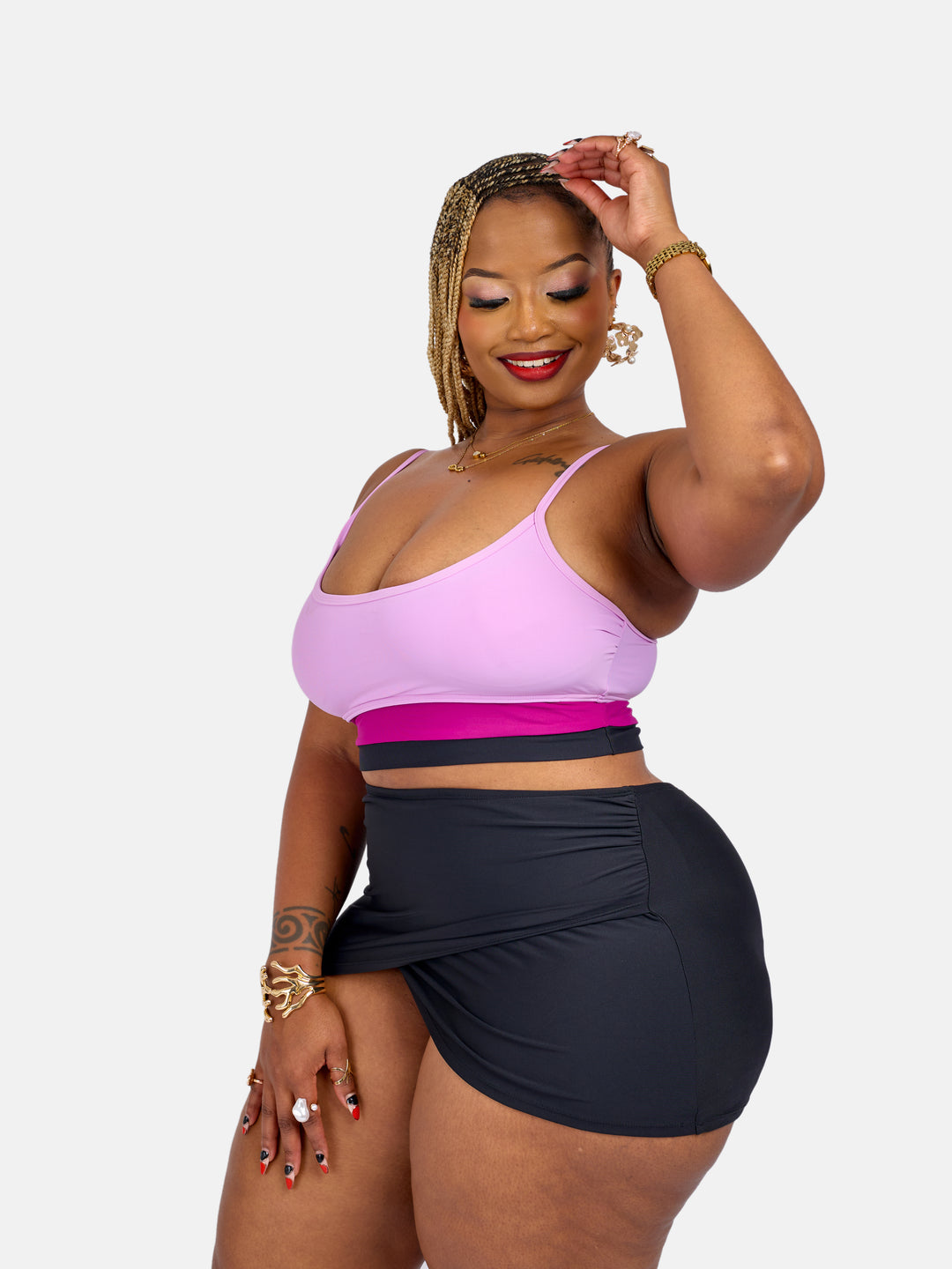 Bikini skirt with supportive top