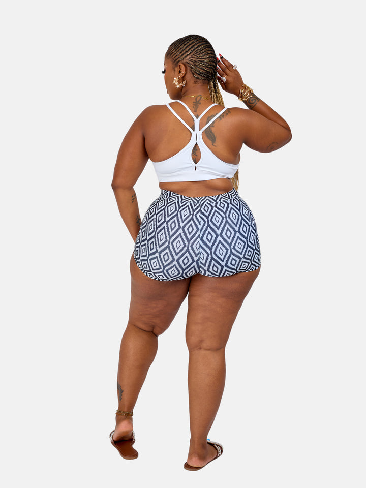 High waisted bikini shorts