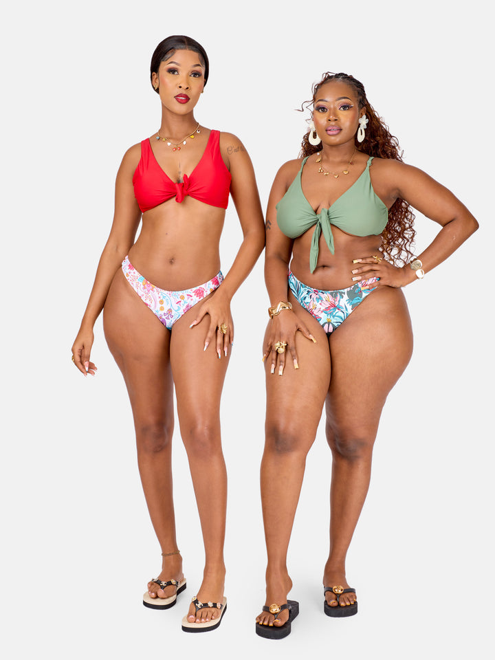 Knot front bikini