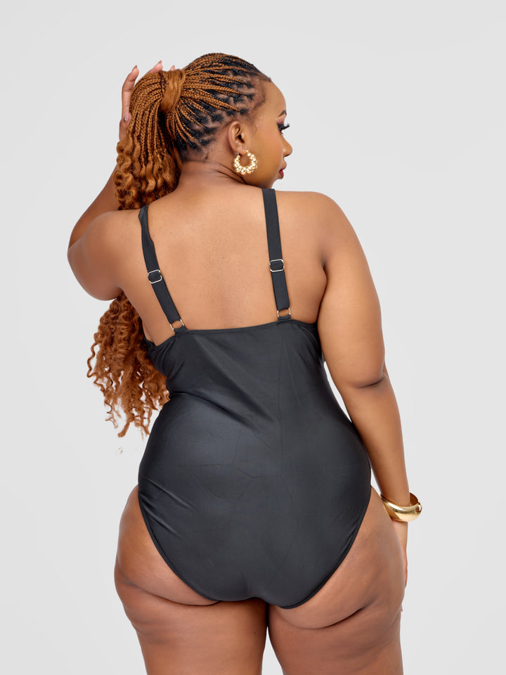 One piece with mesh details