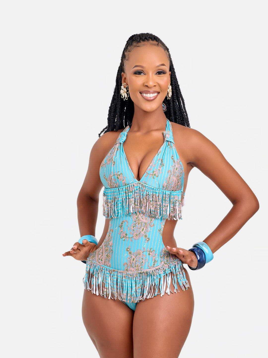 Vintage tassel sexy one piece