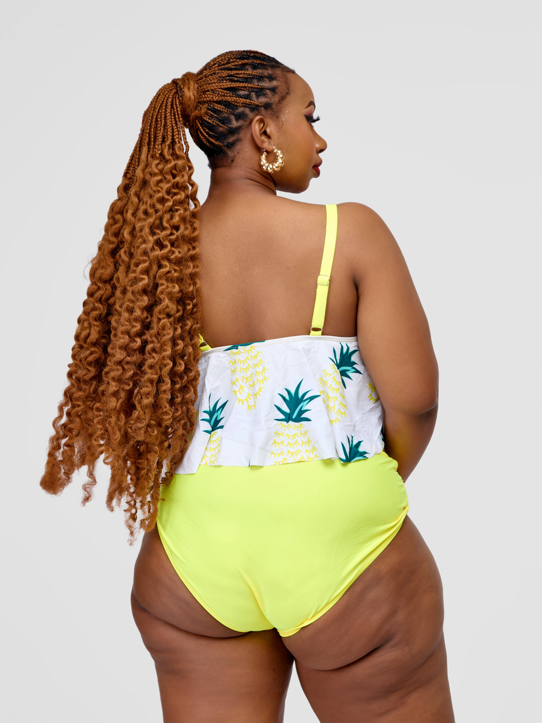 Tankini with High-Waist Bottoms