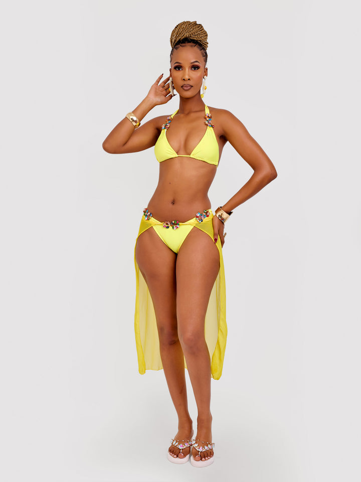 Rhinestone bikini with skirt