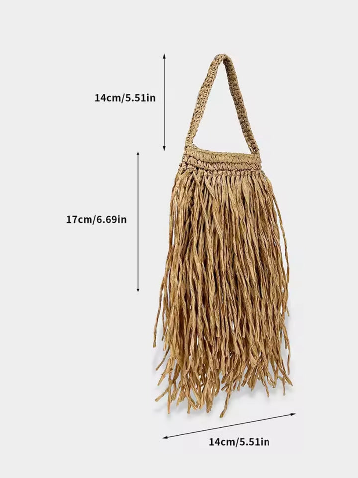 Raffia mini bag