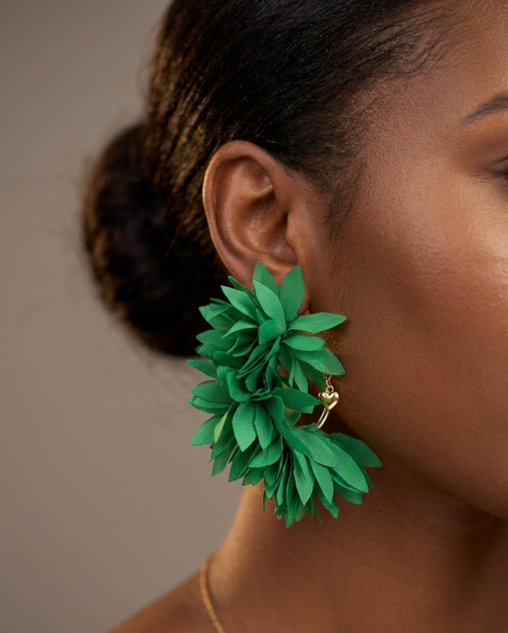 Fluffy flower hoops