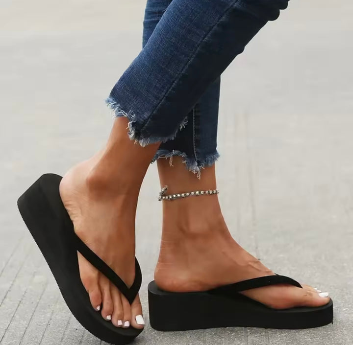 Vacation wedge sandals
