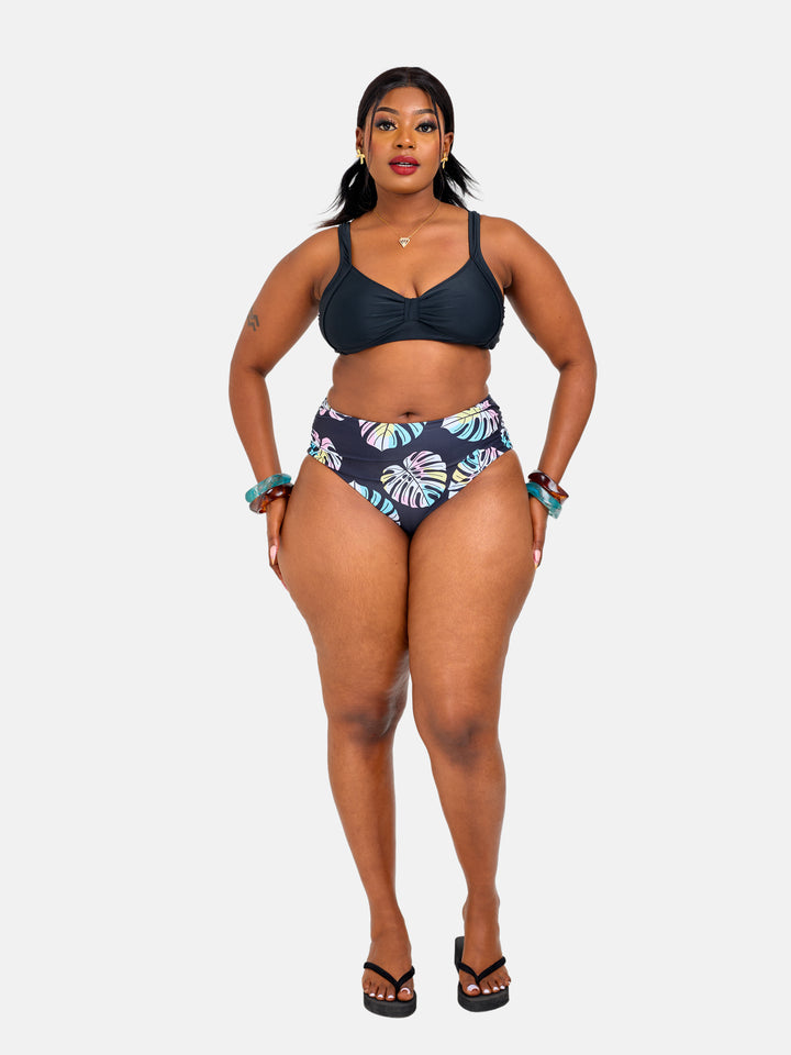 High waisted  printed bikini