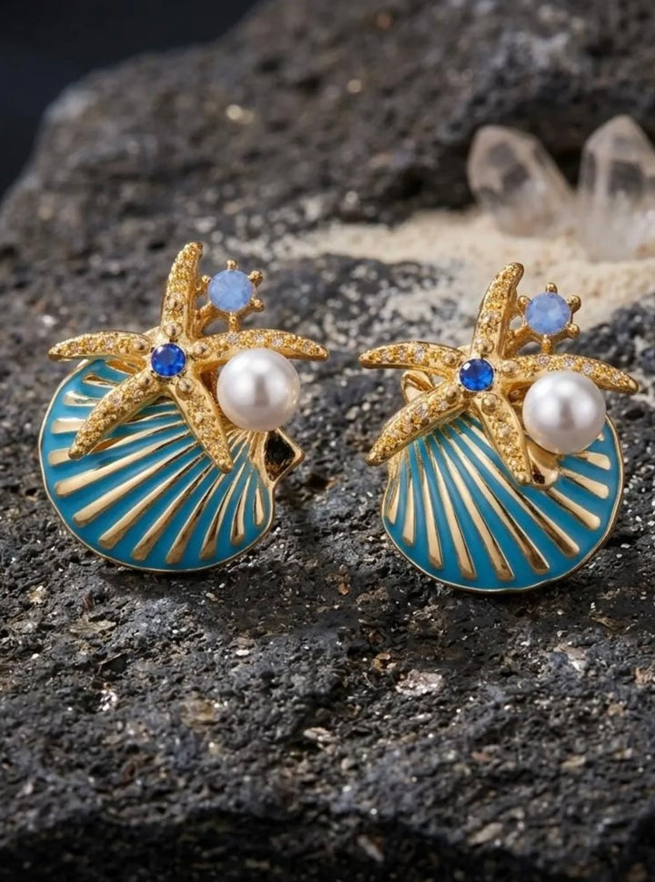 Starfish stud earrings