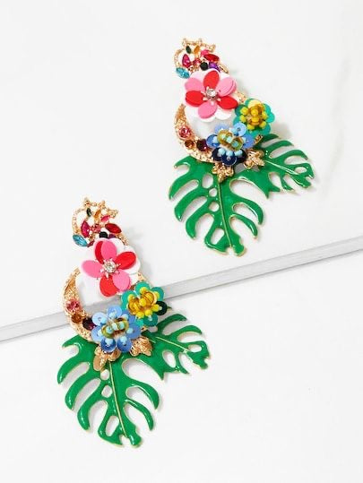 Floral summer earrings